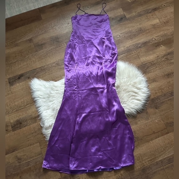 RETROFETE Lucinda Dress In Orchid Purple - Picture 5 of 8